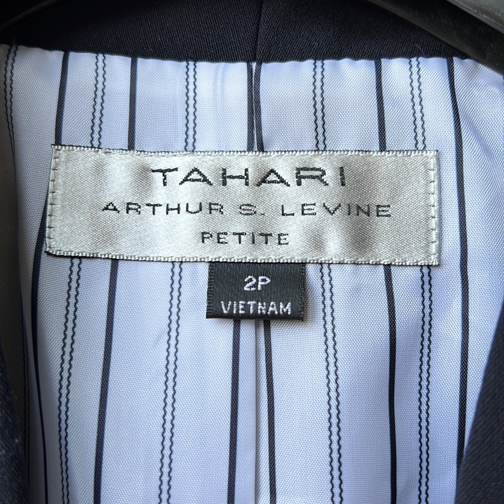 Tahari Arthur S Levine Women’s Dark Navy Blazer Jacket - Picture 2 of 7